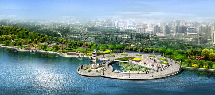 淄河桥头4 景观设计与建造; 青岛同创景观设计营造有限公司