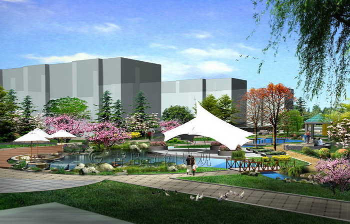 乐安小区-南区02 景观设计与建造; 青岛同创景观设计营造有限公司